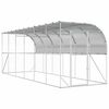 vidaXL Against Wall Chicken Coop Silver 600 x 200 x 215 cm