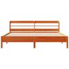 vidaXL Bed Frame without Mattress Wax Brown 200x200 cm Solid Wood Pine