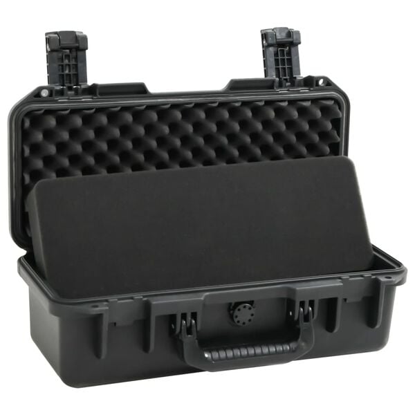 vidaXL Portable Flight Case Black 46.5x21.5x17.5 cm PP