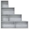 vidaXL Book Cabinet Grey Sonoma 155x24x160 cm