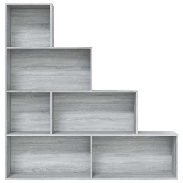 vidaXL Book Cabinet Grey Sonoma 155x24x160 cm