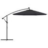 vidaXL Replacement Fabric for Cantilever Umbrella Black 350 cm