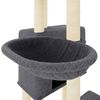 vidaXL Cat Tree with Sisal Scratching Posts Dark Grey 122 cm