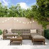 vidaXL 7 Piece Garden Lounge Set Honey Brown Solid Wood Pine