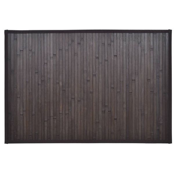 vidaXL Bamboo Bath Mat 60 x 90 cm Dark Brown