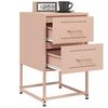 vidaXL Bedside Cabinet Pink 36x39x60.5 cm Steel
