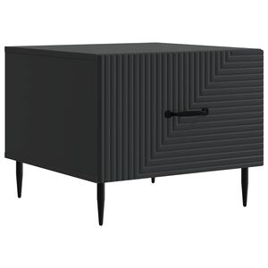 vidaXL Coffee Table with Drawer Black 49 x 50 x 40 cm Engineered Wood