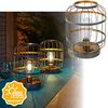 Luxform Solar LED Garden Table Light Cambridge Grey and Gold