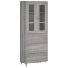 vidaXL Highboard Grey Sonoma 69,5x34x180 cm Engineered Wood