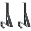 vidaXL Snow Guard Support 2 pcs Black 29.5 x 3 x 34.5 cm Steel