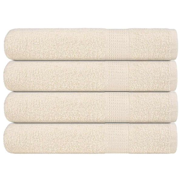 vidaXL Sauna Towels "FROGN" 4 pcs Cream 80x200 cm 360 gsm