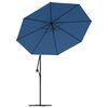 vidaXL Replacement Fabric for Cantilever Umbrella Azure Blue 300 cm