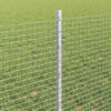 vidaXL Fence with Post Silver 0.6 x 10 m Steel