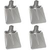 vidaXL Shovel Head 4 pcs Silver 41.5 x 32.5 cm Aluminum