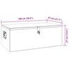 vidaXL Storage Box Black 100x55x37 cm Aluminium