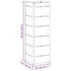 vidaXL Umbrella Stand with Storage White 15.5 x 15.5 x 49 cm Steel