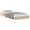 vidaXL Bed Frame Natural 90 x 190 cm Solid Pine Wood