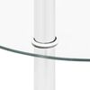 vidaXL 2-Tier Side Table Transparent 38 cm Tempered Glass