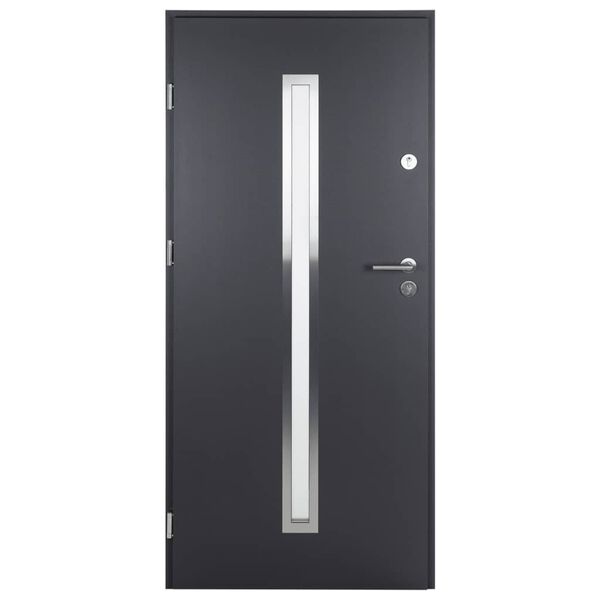 vidaXL Front Door Anthracite 110x207.5 cm Aluminium