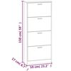 vidaXL Shoe Cabinet Concrete Grey 59x17x150 cm Engineered Wood