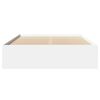 vidaXL Bed Frame without Mattress White 135x190 cm Double Engineered Wood