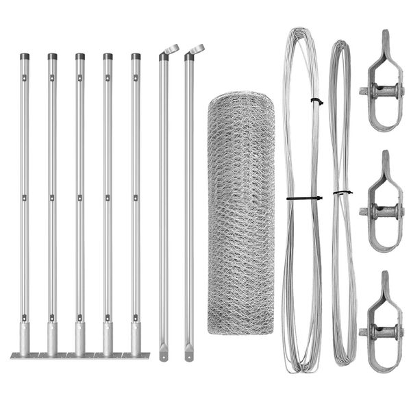 vidaXL Fence Post Silver 10 x 0.6 m (13 mm mesh) Steel