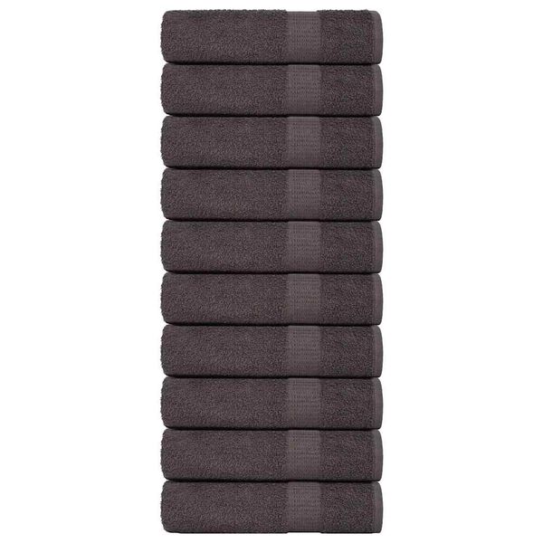 vidaXL Shower Towels "FROGN" 10 pcs Anthracite 70x140 cm 360 gsm