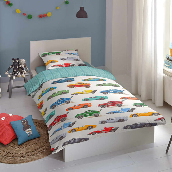 Good Morning Kids Duvet Cover Race 135x200 cm