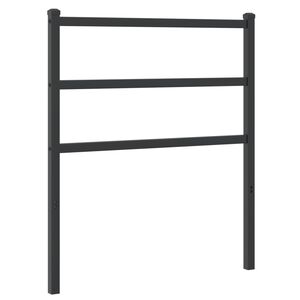 vidaXL Metal Headboard Black 75 cm