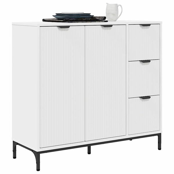 vidaXL Sideboard with Drawer White 89.5 x 33 x 82 cm Engineered Wood