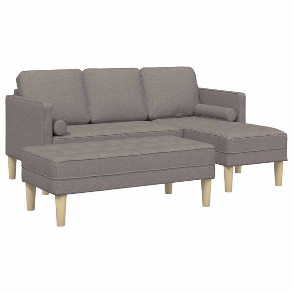 vidaXL Sofa Set 2 pcs Taupe 173 x 131 x 67 cm Fabric