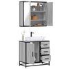 vidaXL 2 Piece Bathroom Furniture Set Grey Sonoma Engineered Wood