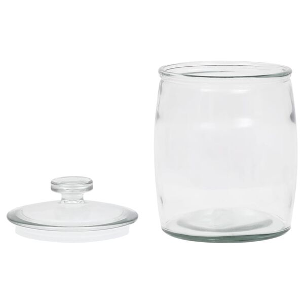 vidaXL Storage Glass Jars with Lid 2 pcs 3850 ml