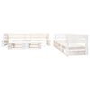 vidaXL 6 Piece Garden Pallet Lounge Set Wood White