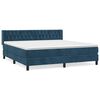 vidaXL Box Spring Bed with Mattress Dark Blue 180x200 cm Velvet
