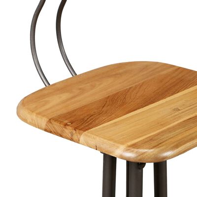 vidaXL Bar Chairs 2 pcs Solid Reclaimed Teak Wood
