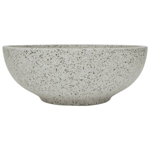 vidaXL Countertop Basin Grey Round Φ41x14 cm Ceramic