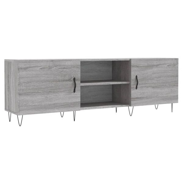 vidaXL TV Cabinet Grey Sonoma 150x30x50 cm Engineered Wood