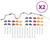 vidaXL Climbing Stones with Rope 50 pcs Multicolour