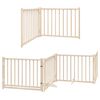 vidaXL Dog Gate with Door Foldable 8 Panels 640 cm Poplar Wood