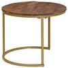 vidaXL Nesting Coffee Tables 2 pcs Solid Mango Wood and Steel