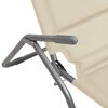 vidaXL Folding Sun Loungers 2 pcs Cream Textilene&Powder-coated Steel