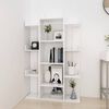 vidaXL Book Cabinet White 86x25.5x140 cm Engineered Wood