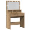 vidaXL Dressing Table Artisan Oak 80 x 41 x 134.5 cm Engineered Wood