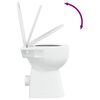 vidaXL Rimless Toilet 7 cm Extra Height Soft Close Ceramic White