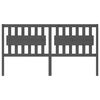 vidaXL Bed Headboard Grey 185.5x4x100 cm Solid Wood Pine