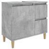 vidaXL 2 Piece Bathroom Furniture Set Concrete Grey Engineered Wood