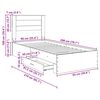 vidaXL Bed Frame with Drawer Concrete Grey 90 x 200 cm Engineered Wood