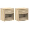 vidaXL Bedside Cabinets 2 pcs with Drawer Sonoma Oak 39x28x41 cm