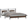 vidaXL Bed Frame without Mattress Brown Oak 183x213 cm Engineered Wood